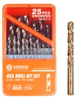 25 PCS Twist Drill Bit Set (metal case)